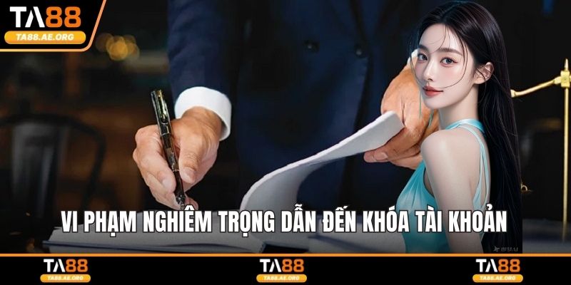 Vi phạm nghiêm trọng dẫn đến khóa tài khoản 